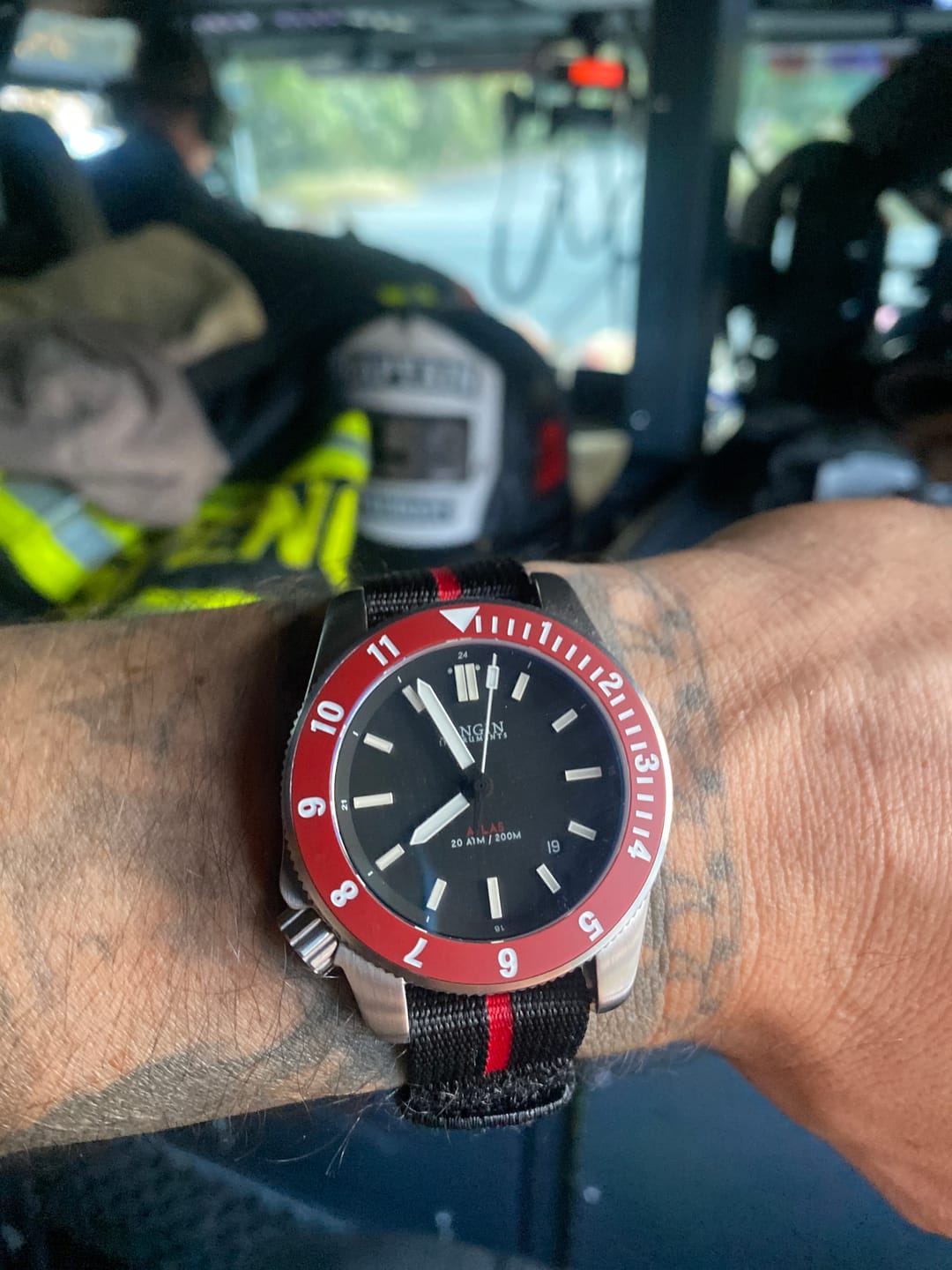 Customer photo review of Glomar Explorer - Hook & Loop Strap Striped