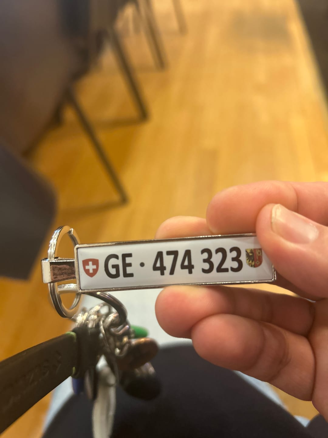 Customer photo review of Personalisierter Kennzeichen-Schlüsselanhänger – Dein Nummernschild als Anhänger