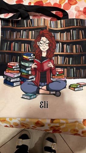Customer photo review of Tipa da libri - Borsa shopper personalizzata