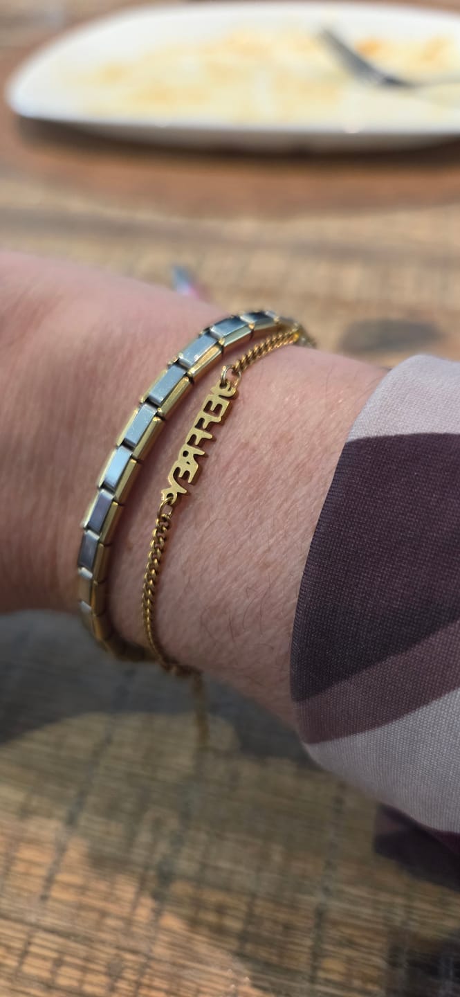 Customer photo review of Gepersonaliseerde armband met naam