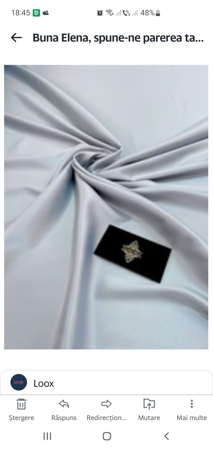 Customer photo review of Tafta Elastica Premium Sidefata Argintie
