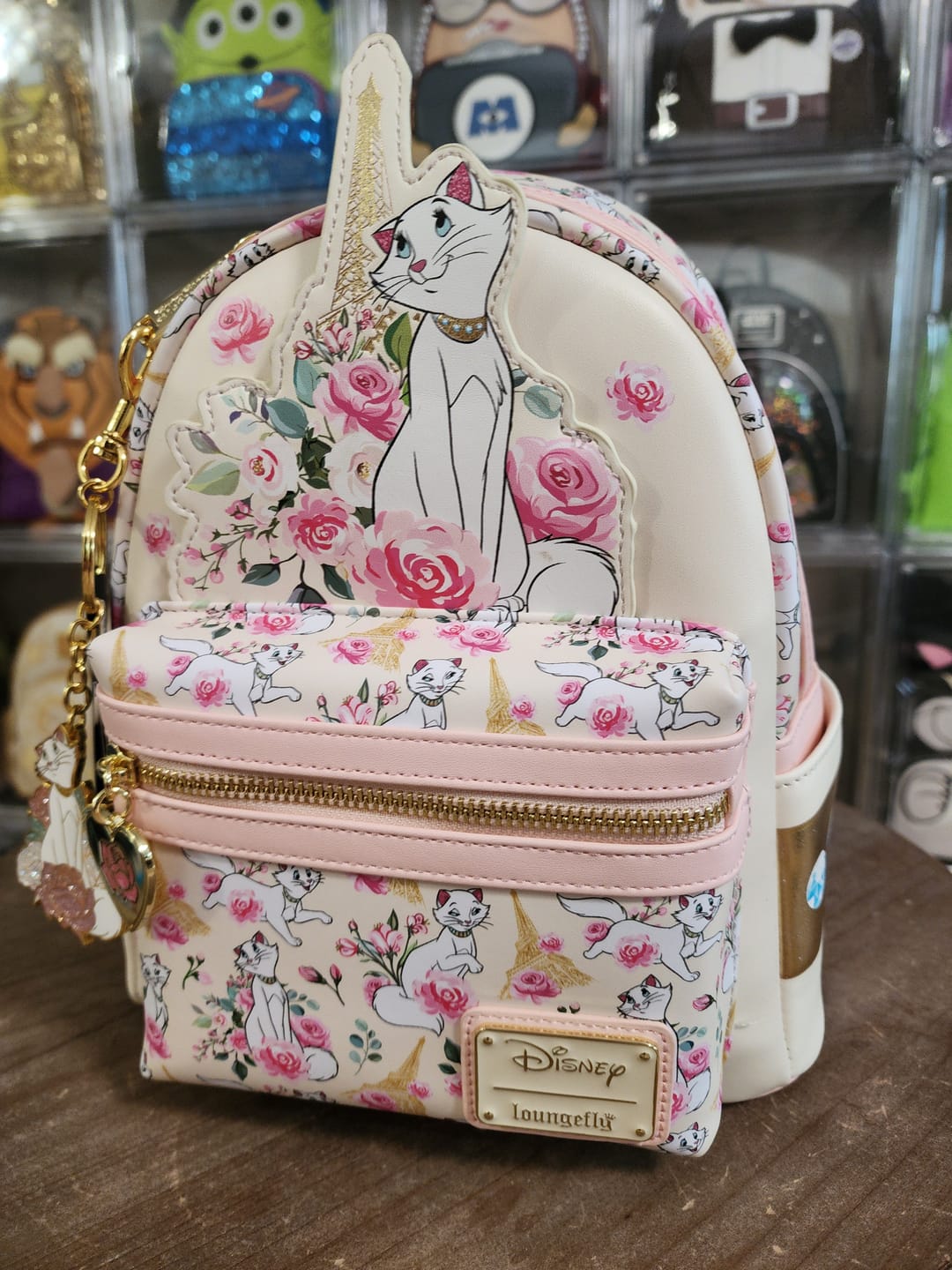 Customer photo review of Loungefly Aristocats Duchess in Paris Floral AOP Mini Backpack (Exclusive)