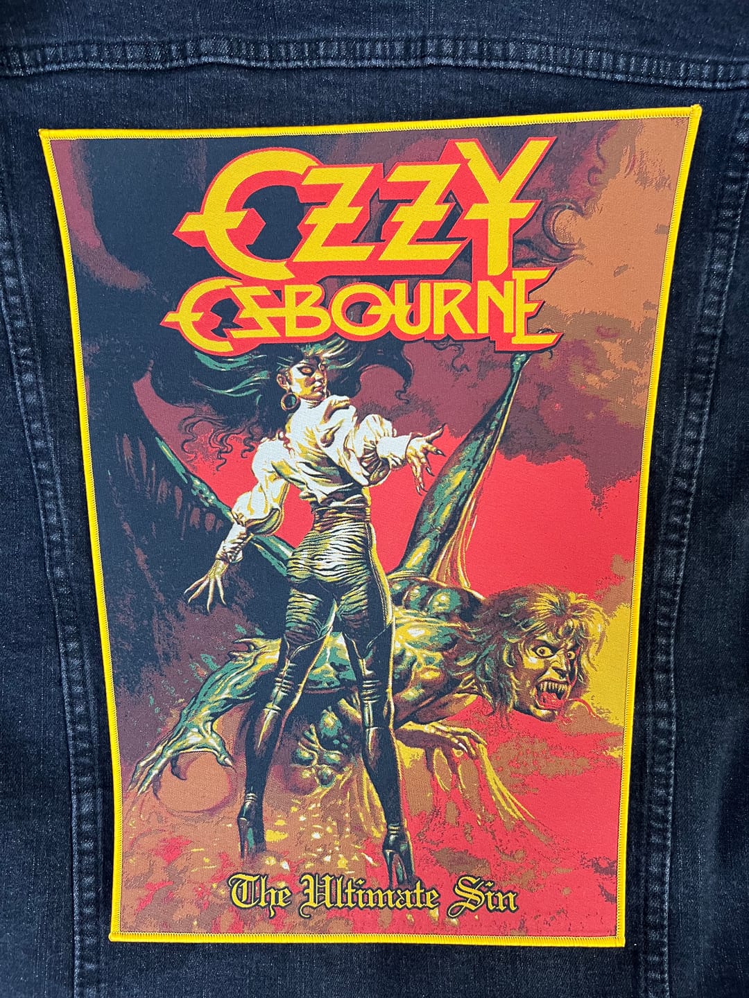 Customer photo review of Ozzy Osbourne - The Ultimate Sin - Backpatch