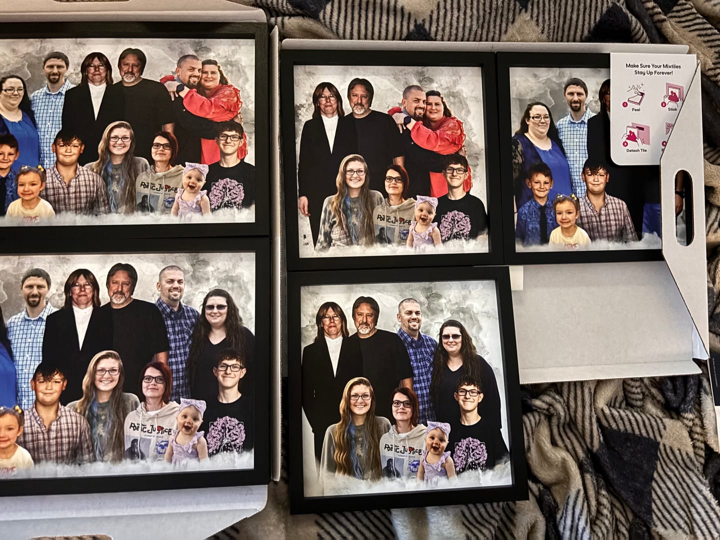 Customer photo review of Add Loved One to Photo, Family Portrait From Different Photos, Combine Photos Canvas, Christmas Gift, Memorial Gift for Dad Mom, Add Passed Away