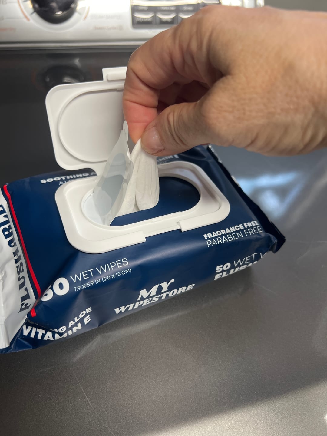 Customer photo review of My Wipes Premium Flushable Wipes