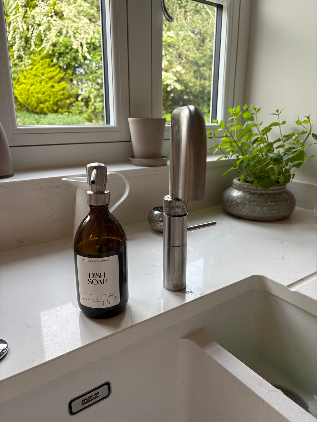 Customer photo review of Amber Glass Bottle with Metal Pump