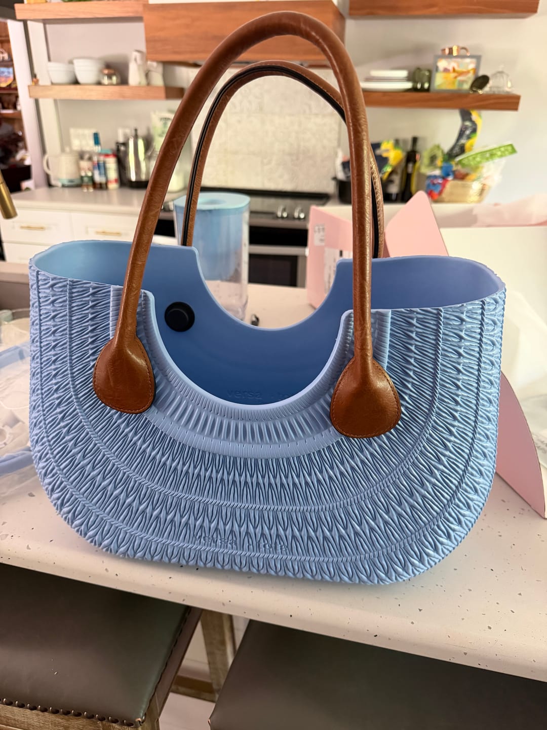 Customer photo review of Blythe Textured Tote Customizer