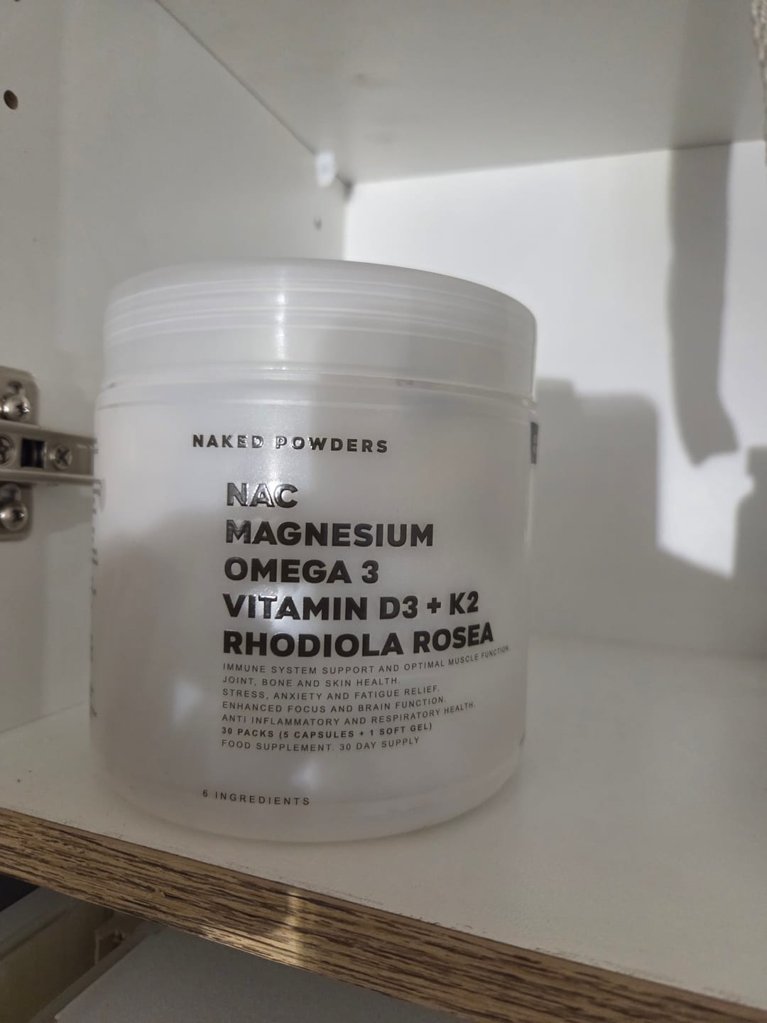 Customer photo review of NAC, Magnesium, Omega 3, Vit D3 + K2, Rhodiola Rosea - 30 daily packs