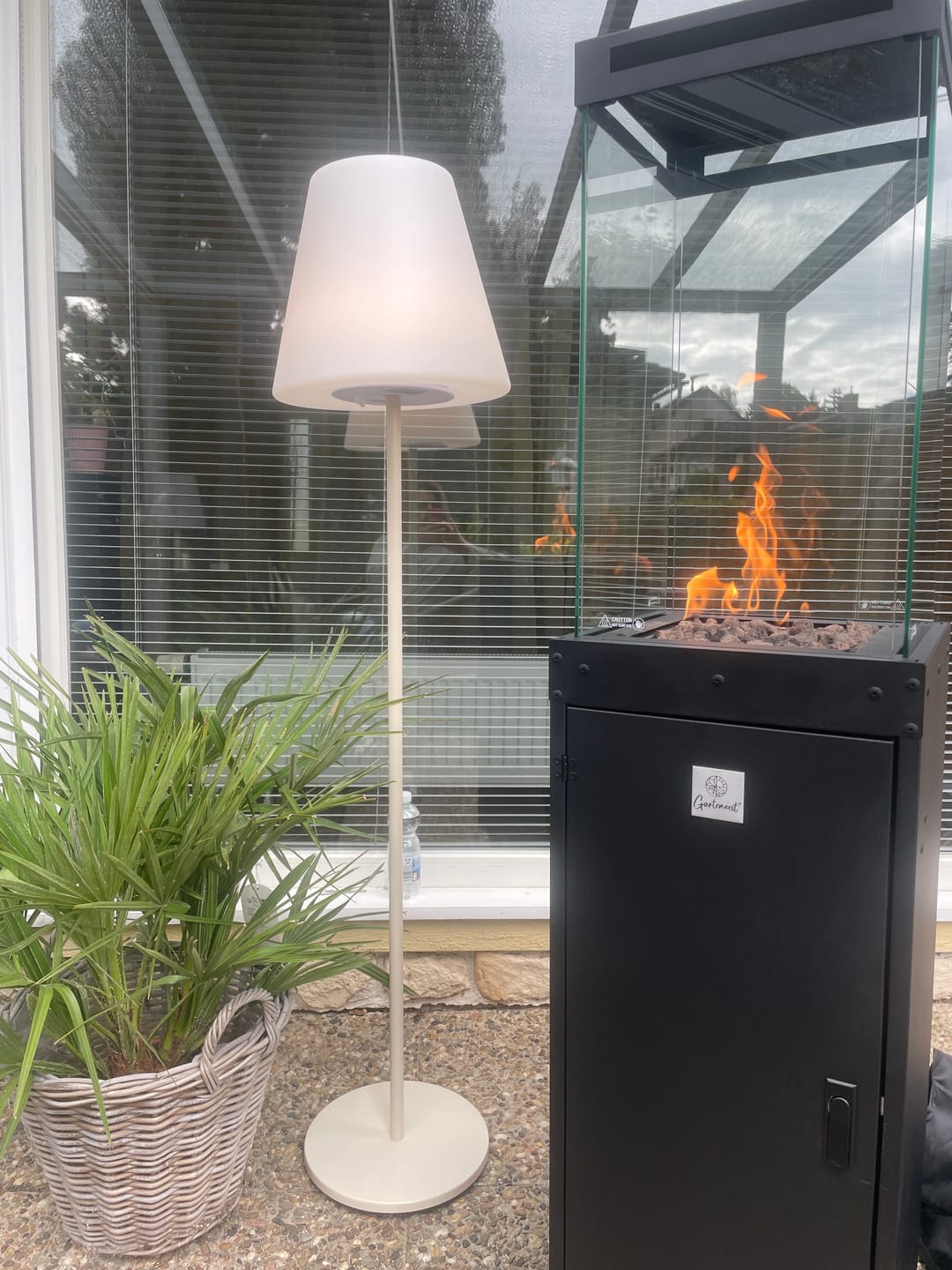 Customer photo review of Gartenzeit® Gas-Terrassenheizer mit Glaszylinder inkl. Abdeckung