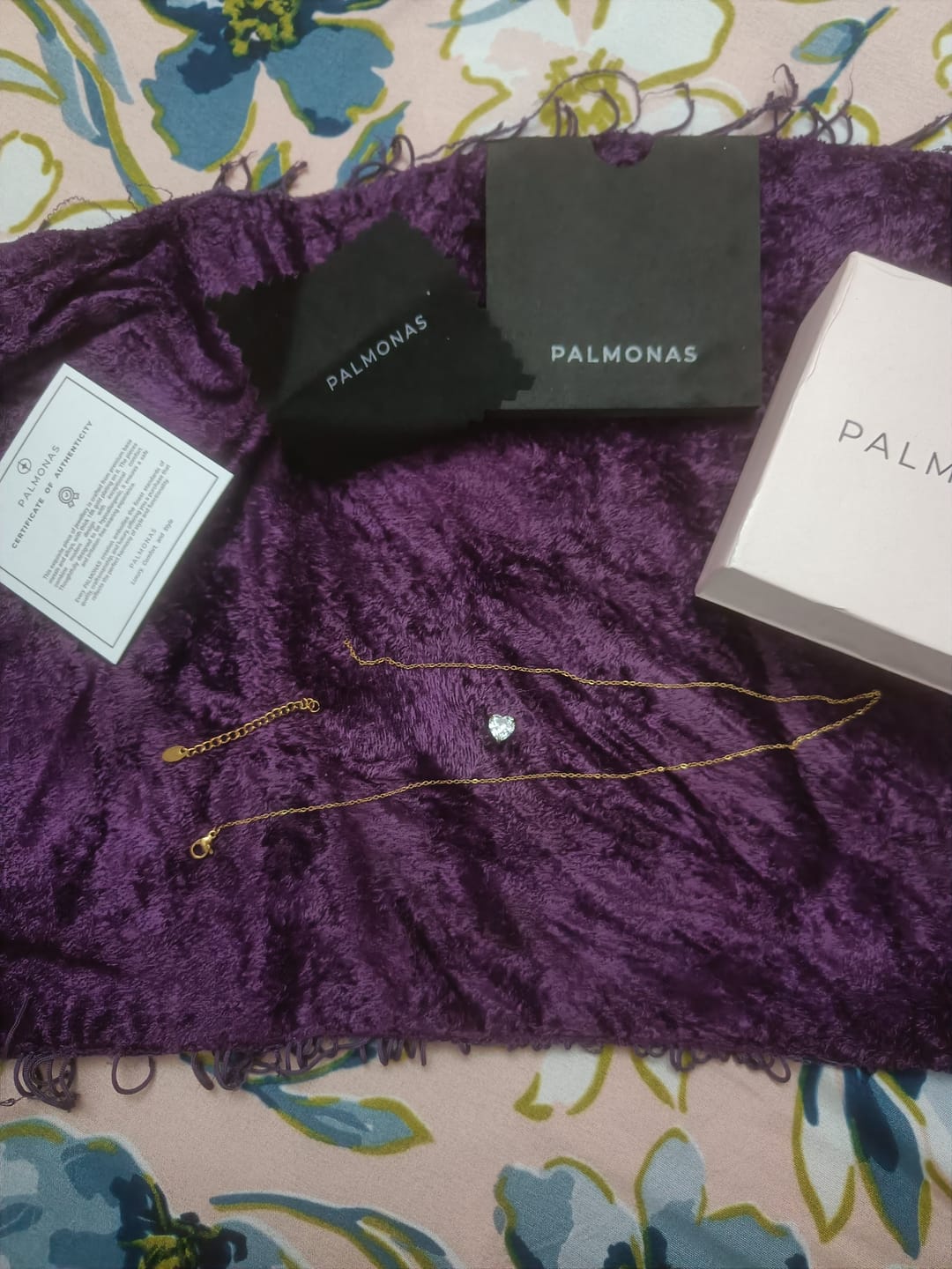 Customer photo review of Diamond Heart Duo Jewellery Set