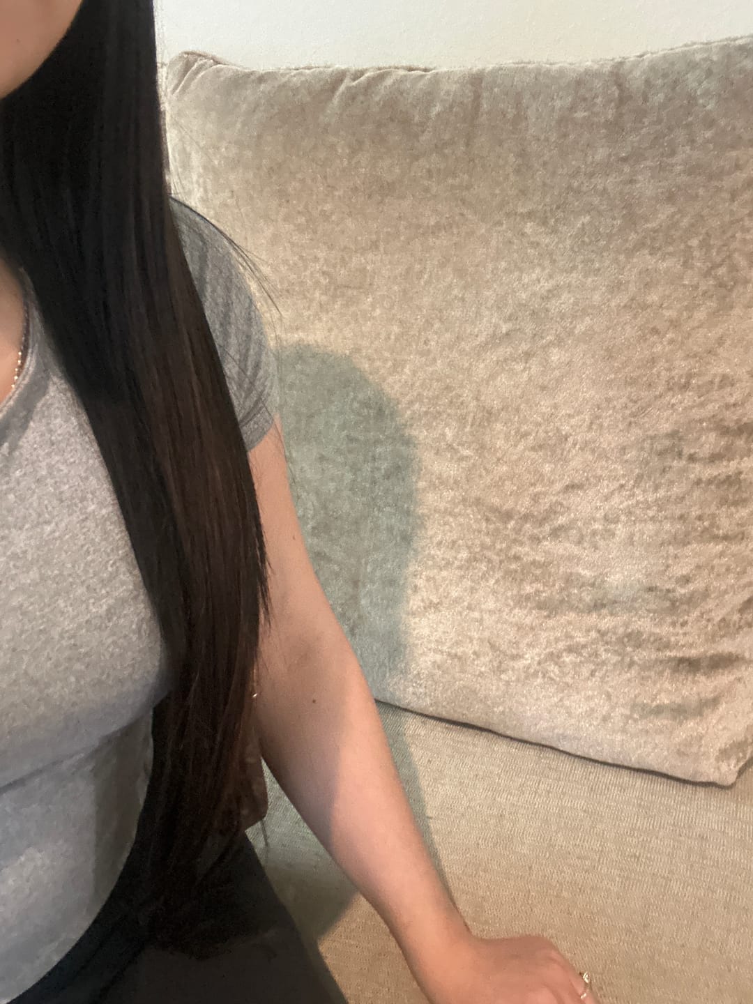 Customer photo review of Clip in Extensions 100% Remy Human Hair 7 Pieces Darkest Brown (#2)