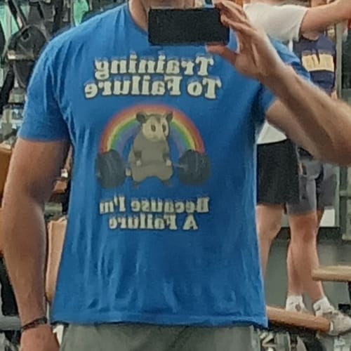 Customer photo review of Failure Opossum T-Shirt