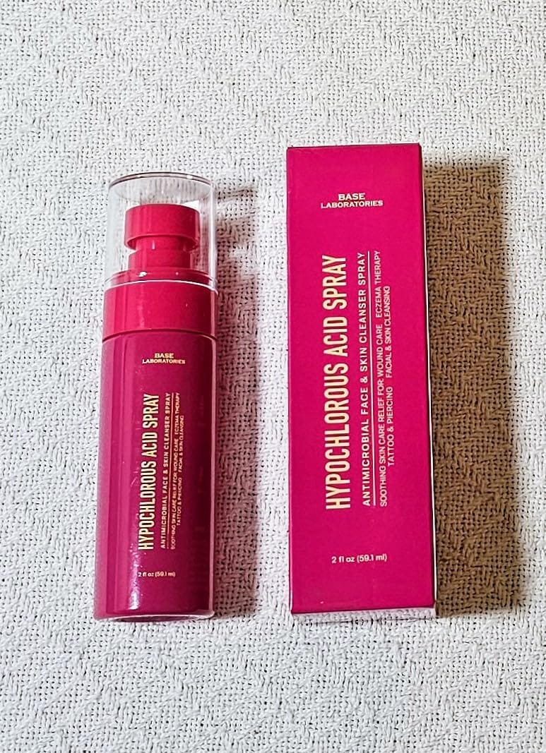 Customer photo review of Hypochlorous Acid Spray – Travel Size Facial Toner & Skin Repair Cleanser (2oz)