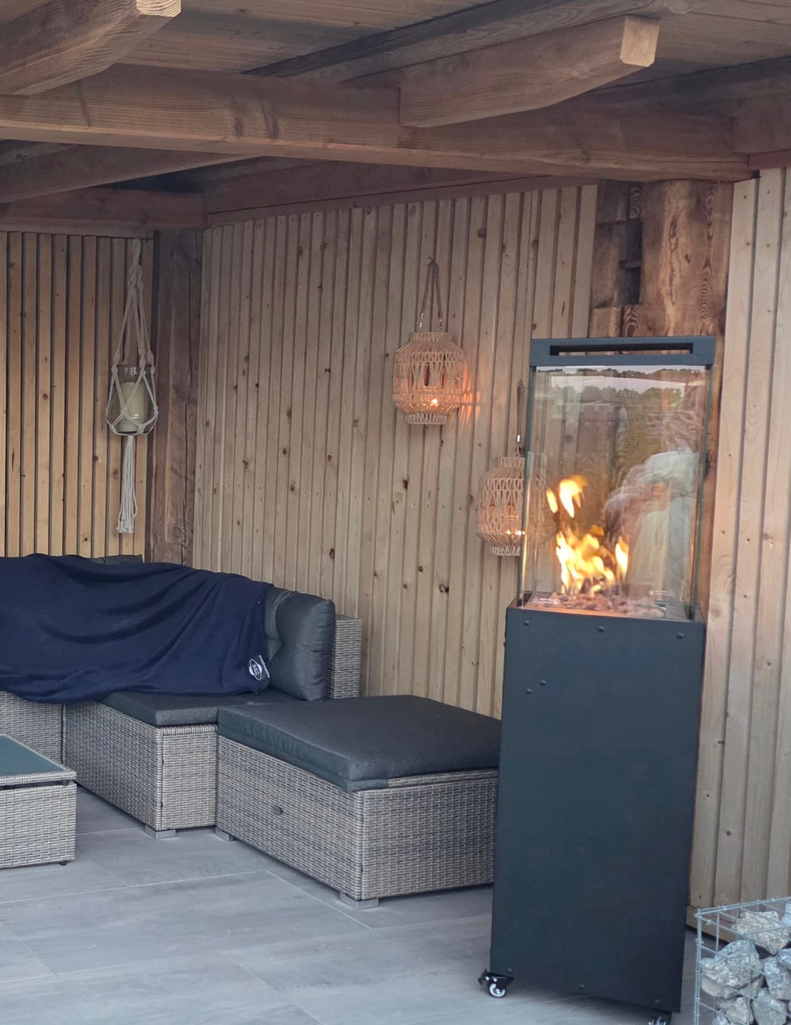 Customer photo review of Gartenzeit® Gas-Terrassenheizer mit Glaszylinder inkl. Abdeckung