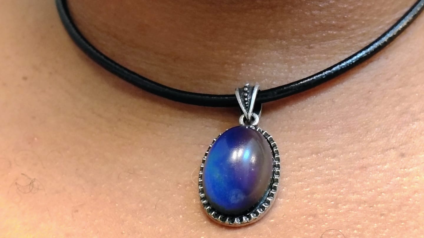 Customer photo review of Aura Mood Changing Necklace