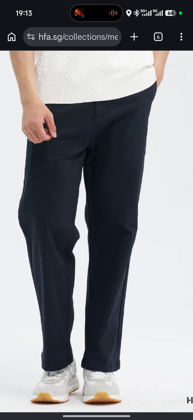 Customer photo review of Essential Stretch Cotton Pants