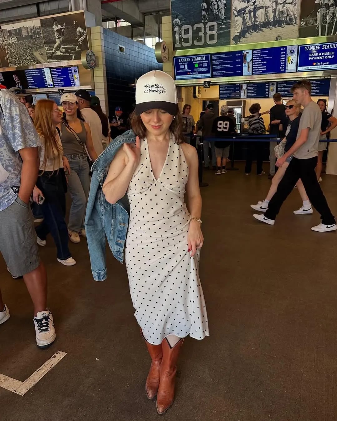 Customer photo review of Bianca Polka Dot Halter Maxi Dress