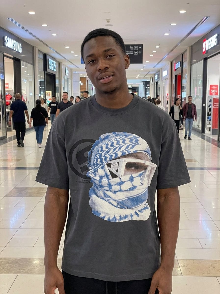 Customer photo review of Masked Portrait Graphic T-Shirt
