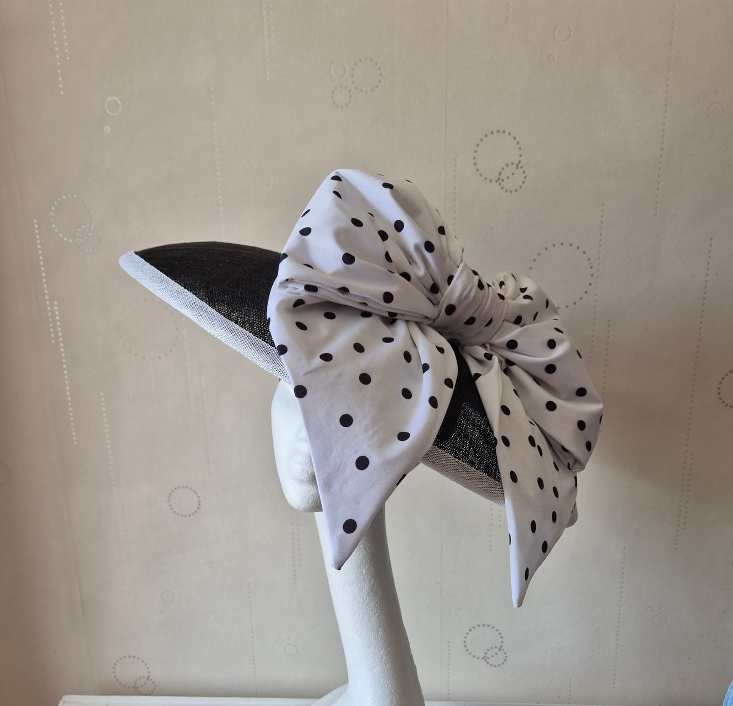 Customer photo review of Black Polka Dot Fabric on White Background by the Metre