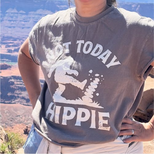 Customer photo review of Lets Go Outside Tshirt
