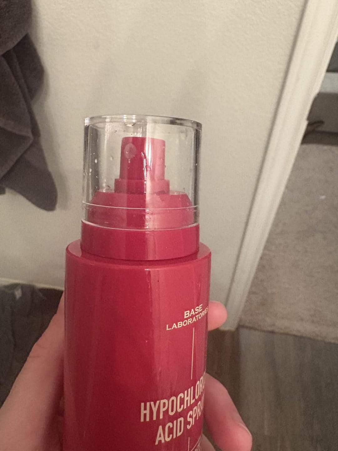Customer photo review of Hypochlorous Acid Spray – Travel Size Facial Toner & Skin Repair Cleanser (2oz)