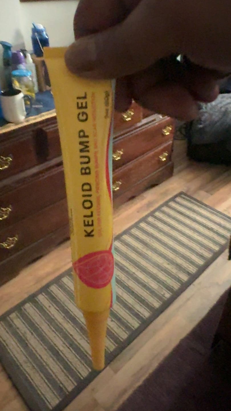 Customer photo review of Keloid Bump Removal Gel