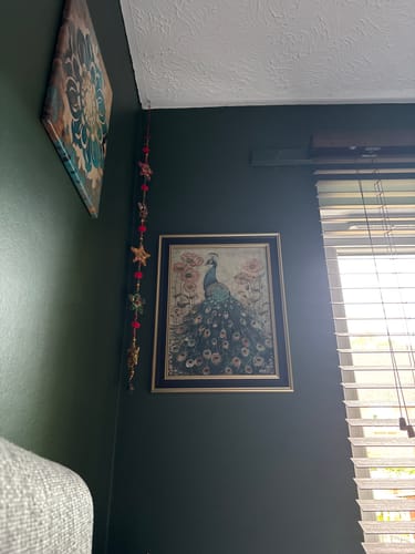 Customer photo review of Enchanted Peacock Print