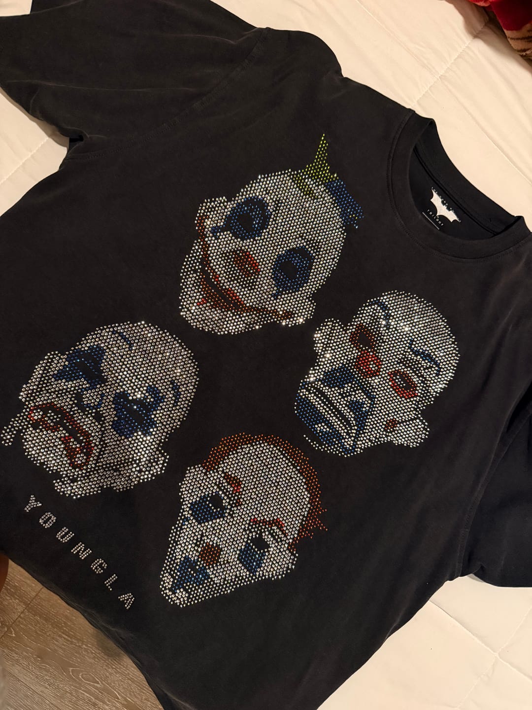 Customer photo review of 4257 - Batman Rhinestone Tees