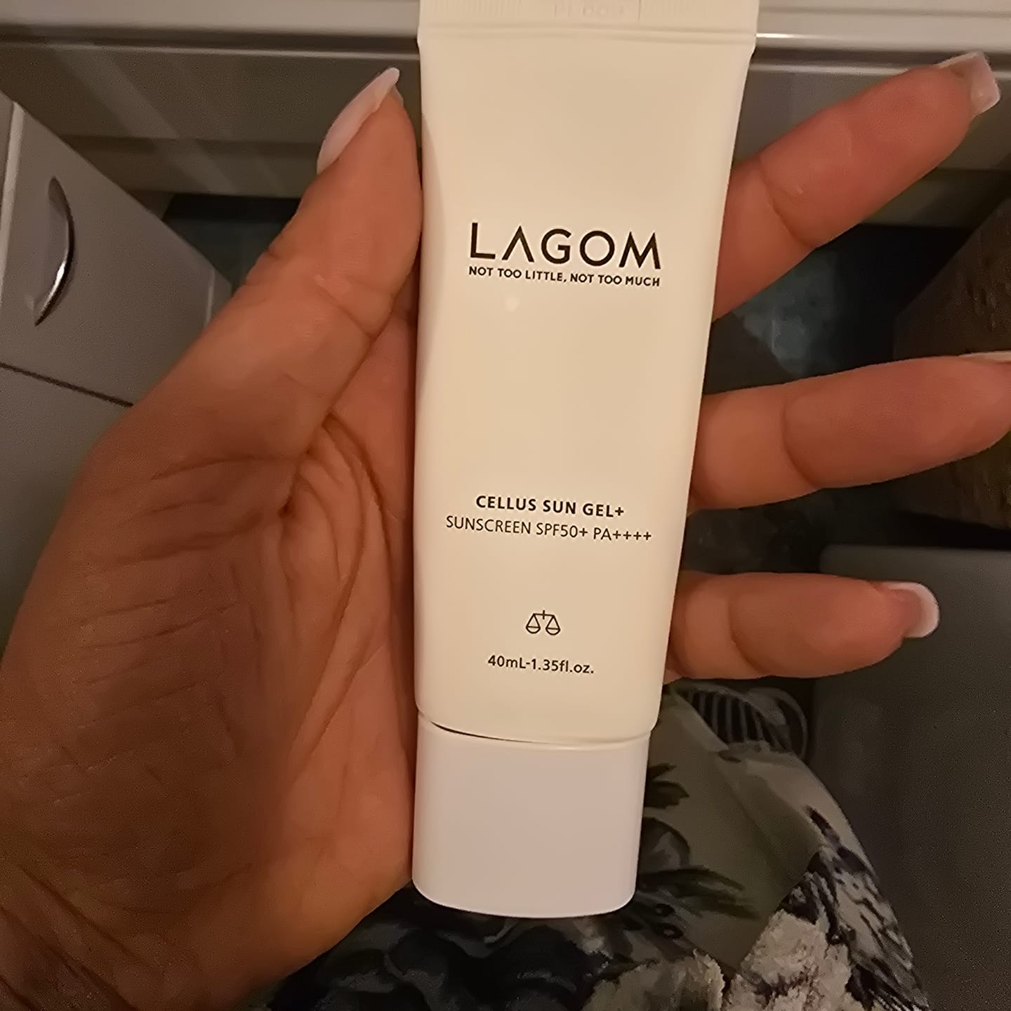 Customer photo review of Mitrinošs saules aizsarggels Lagom Cellus Sun Gel+ SPF50+ PA++++