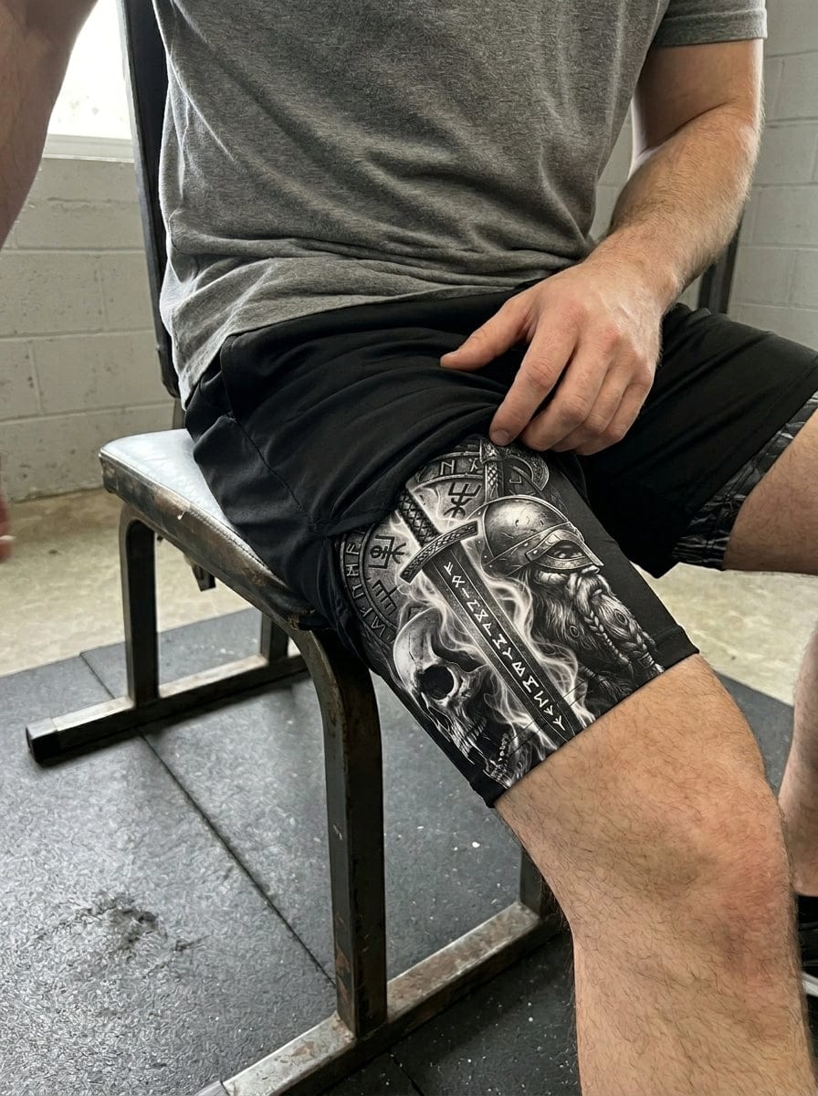 Customer photo review of Valhalla Warrior Spirit Gym Shorts - Quick-Dry Mesh Athletic Wear - 11512