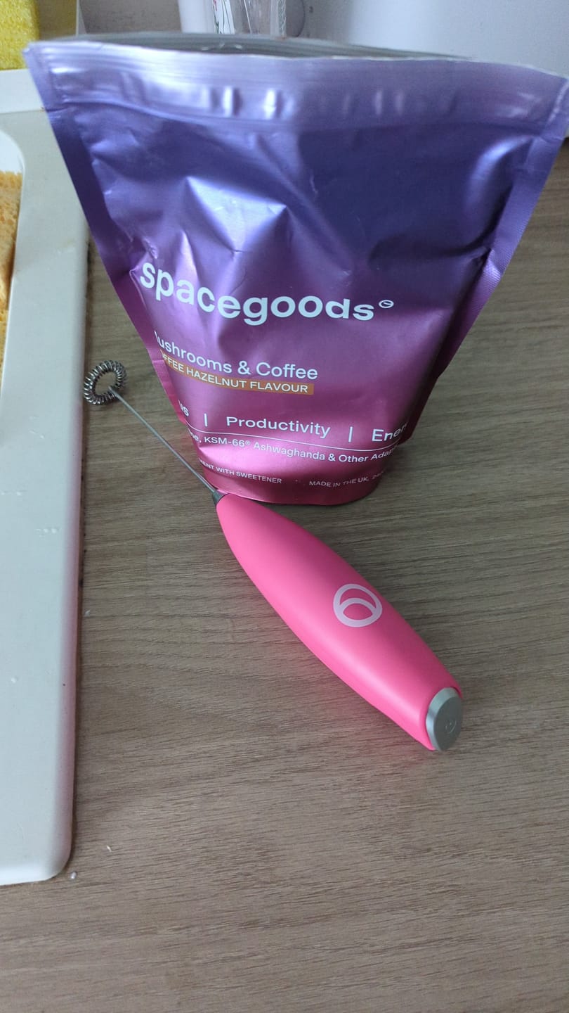 Customer photo review of Fancy Pink Frother