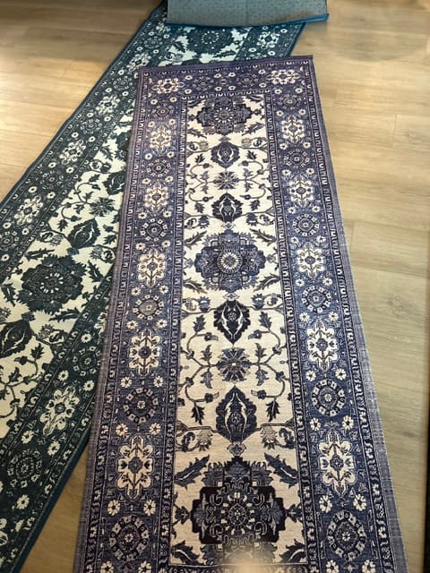Customer photo review of Ramage Blue Washable Rug