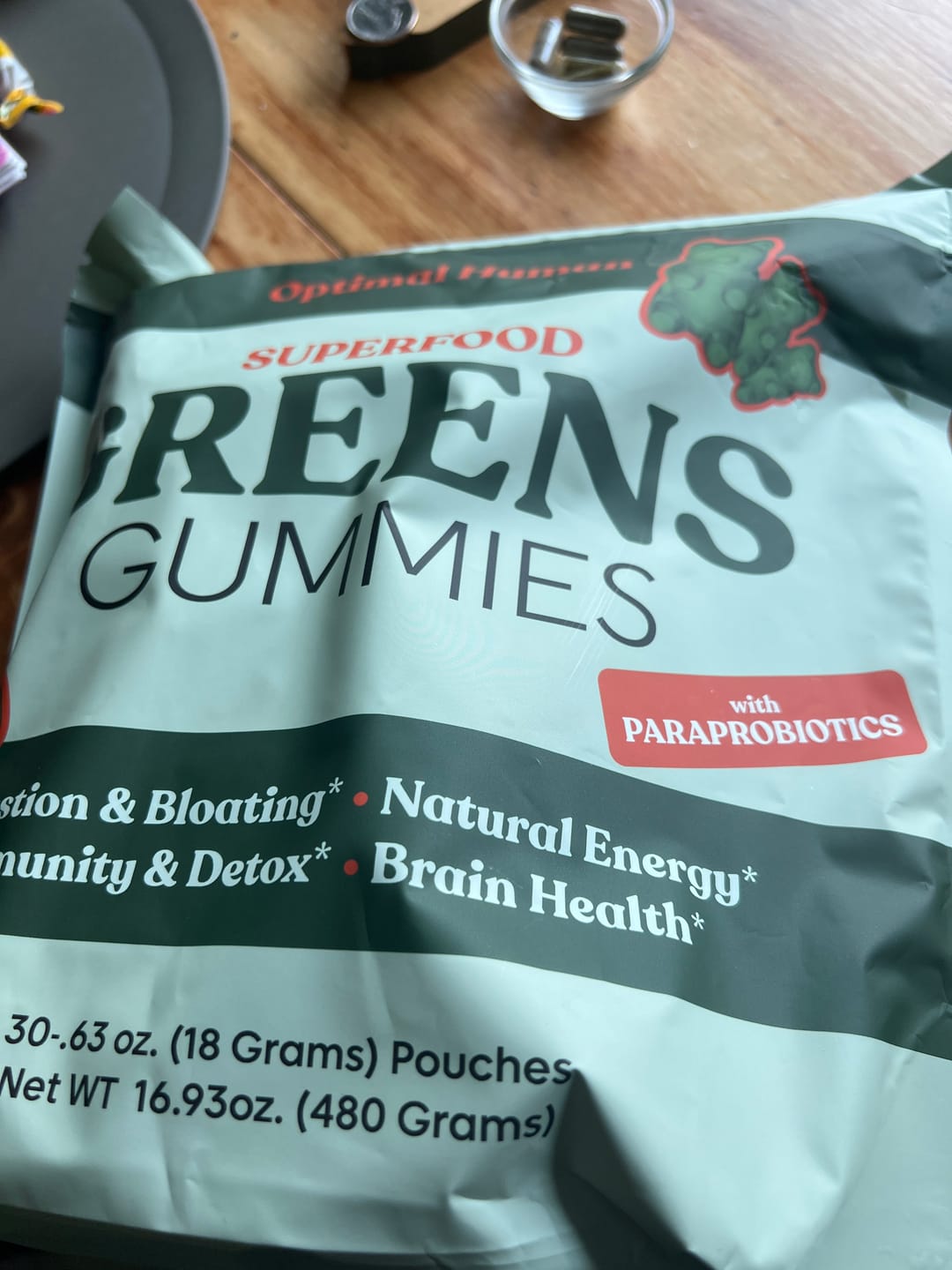 Customer photo review of Optimal Human - Superfood Greens Gummies