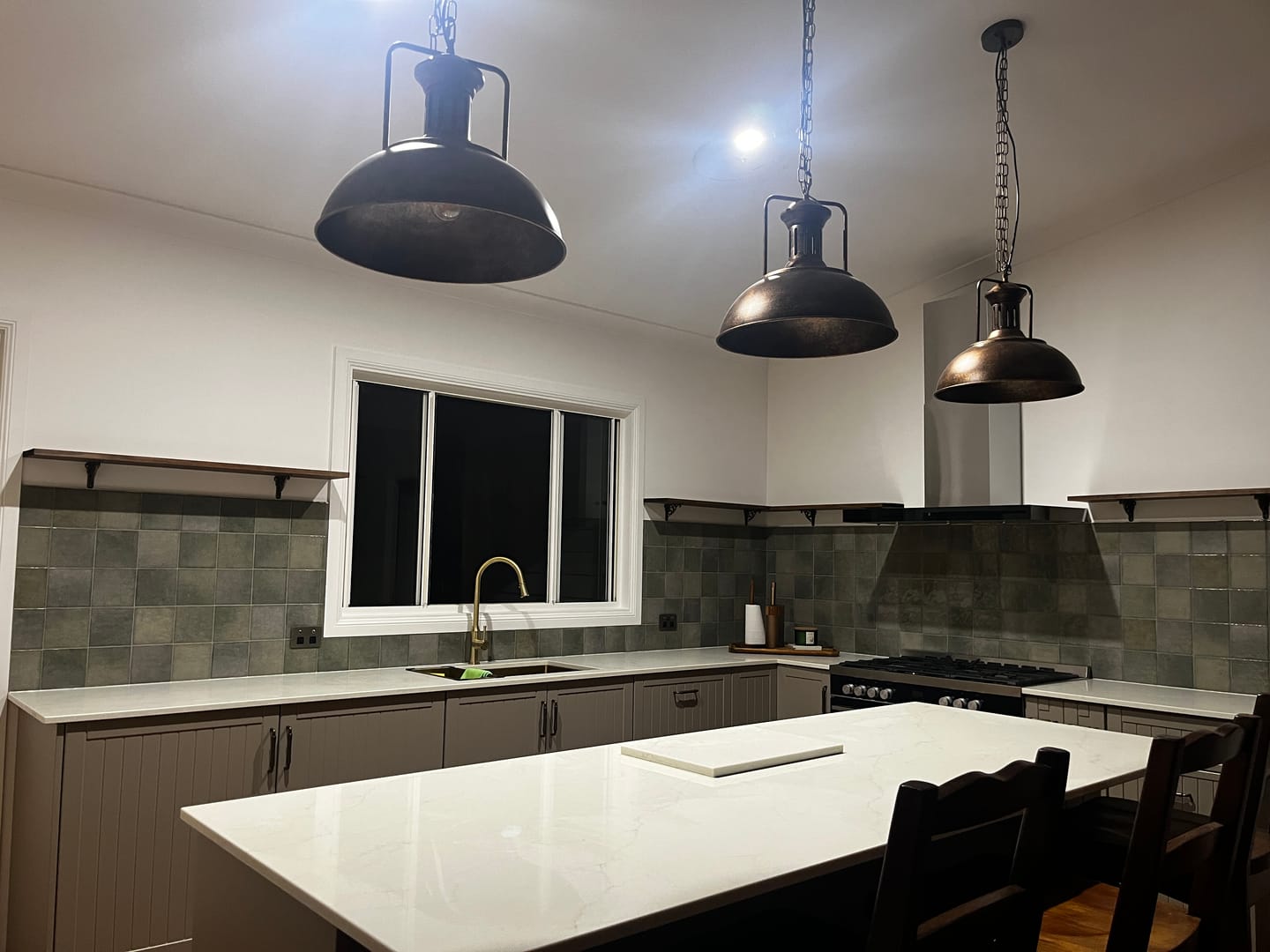 Customer photo review of Farmhouse Rustic Rusty Dome Pendant Light
