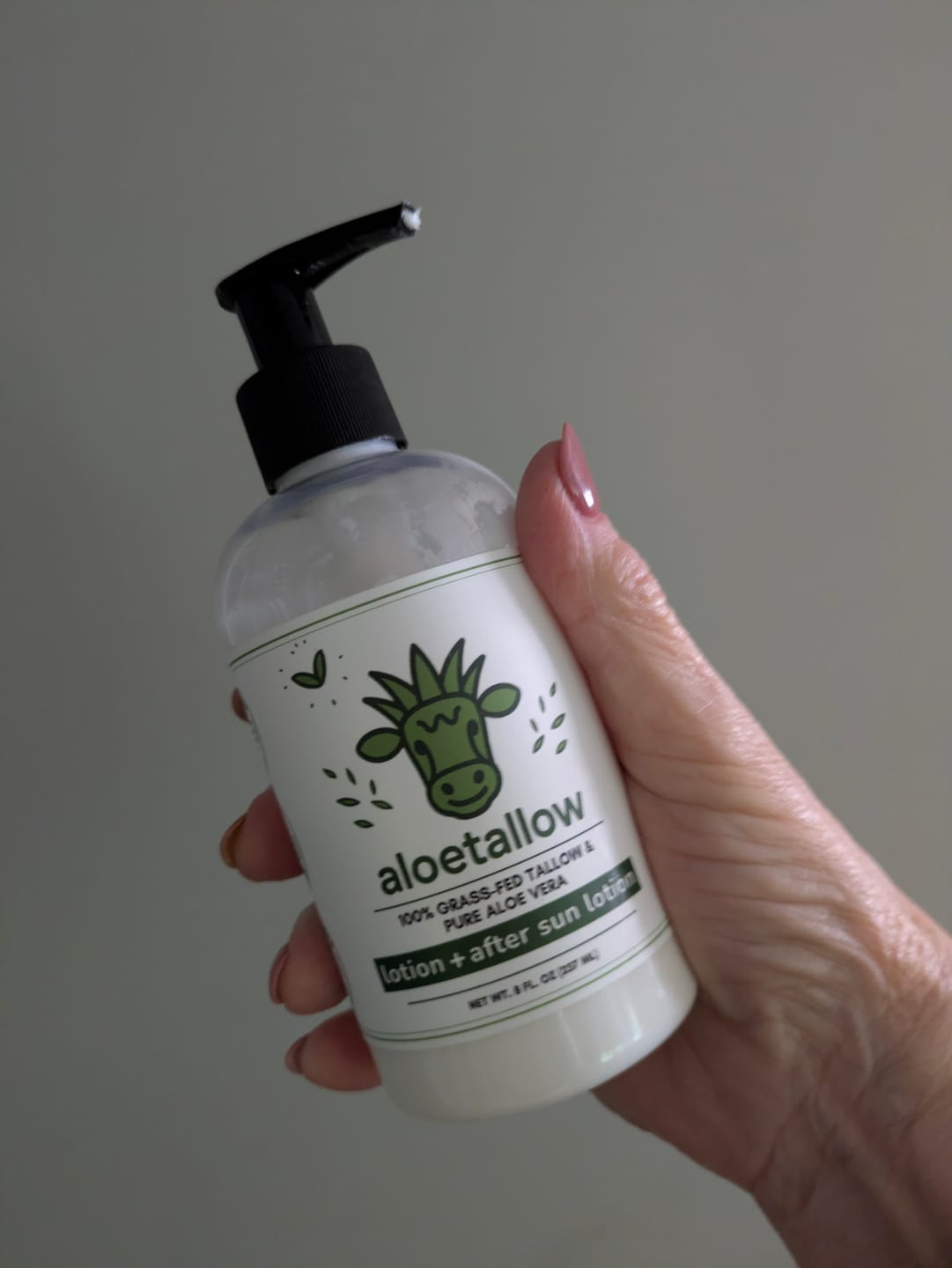 Customer photo review of Tallow + Aloe Face & Body Lotion | 8 Clean Ingredients