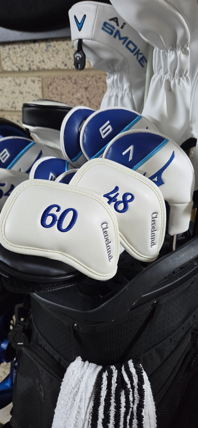 Customer photo review of Custom Individual Leather Iron Headcover
