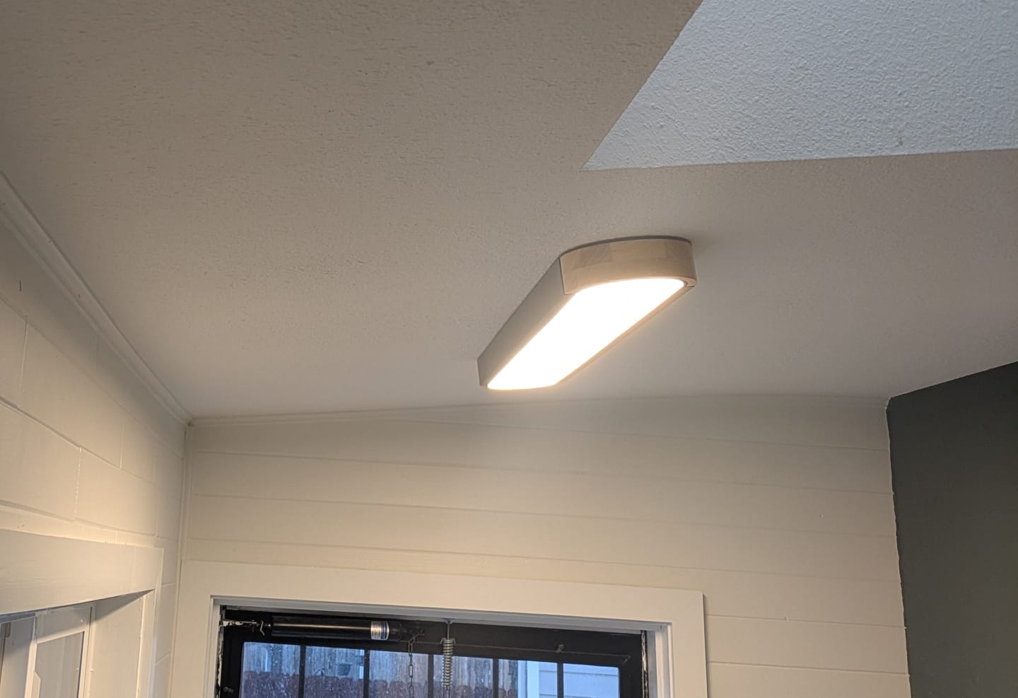 Customer photo review of Dimmable Minimalist Long Oval Flush Mount LED Light