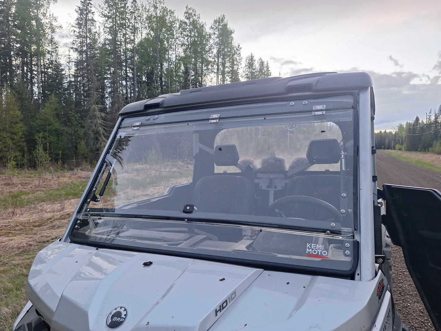 Customer photo review of 2-in-1 Flip Windshield 1/5" Thick Polycarbonate for Can-Am Defender HD5/8/10