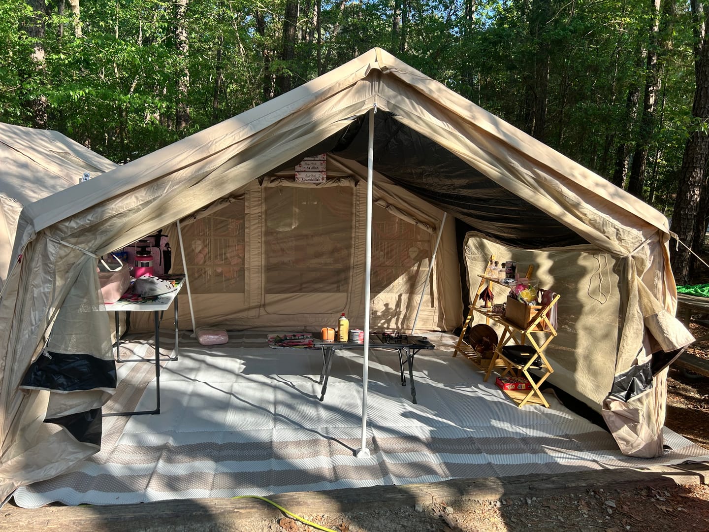 Customer photo review of Coody 10.0 Beige Inflatable Tent for Camping (2-4 person)
