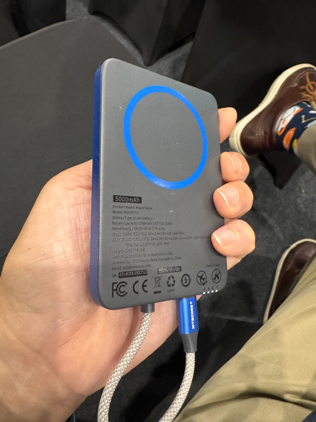 Customer photo review of Pocket 5 Magnetic USB-C Power Bank (5,000mAh 22.5W)