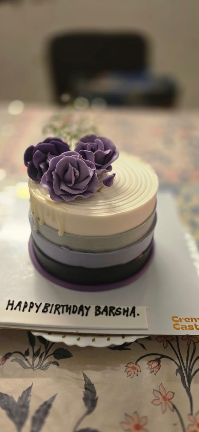Customer photo review of Floral Ombre Cake
