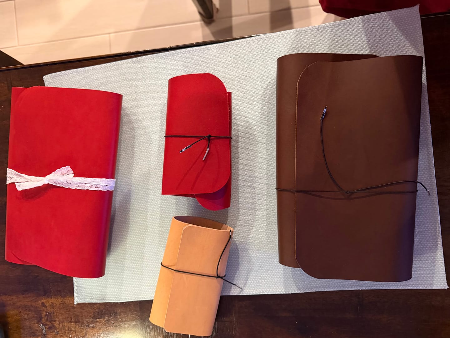 Customer photo review of Conceria 800 Toscano Liscio, 4 oz | 11 Colors