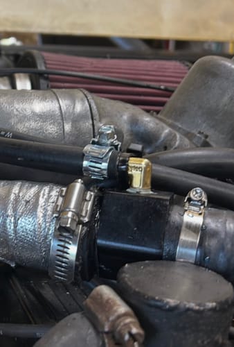 Customer photo review of In-Line Temp Sender Housing/Air Bleed/Drain 32mm
