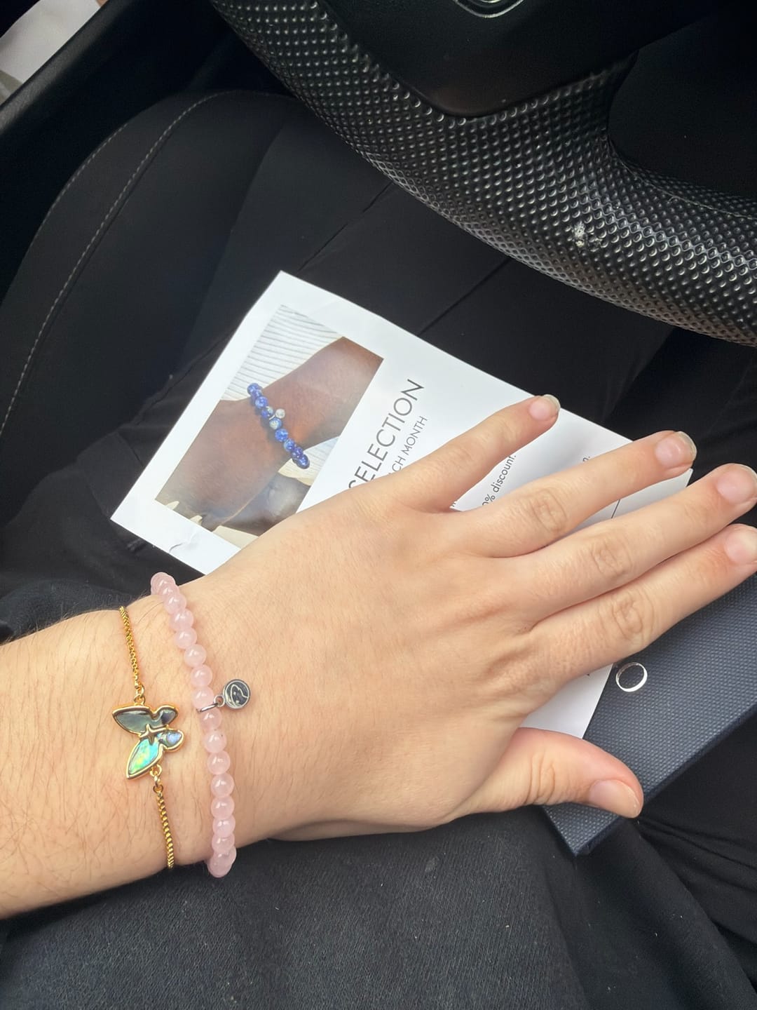 Customer photo review of Rose Quartz Bracelet Mini