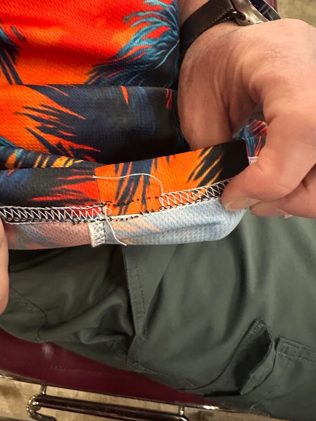Customer photo review of Sunset Palms - Vibrant - Bowling Jersey