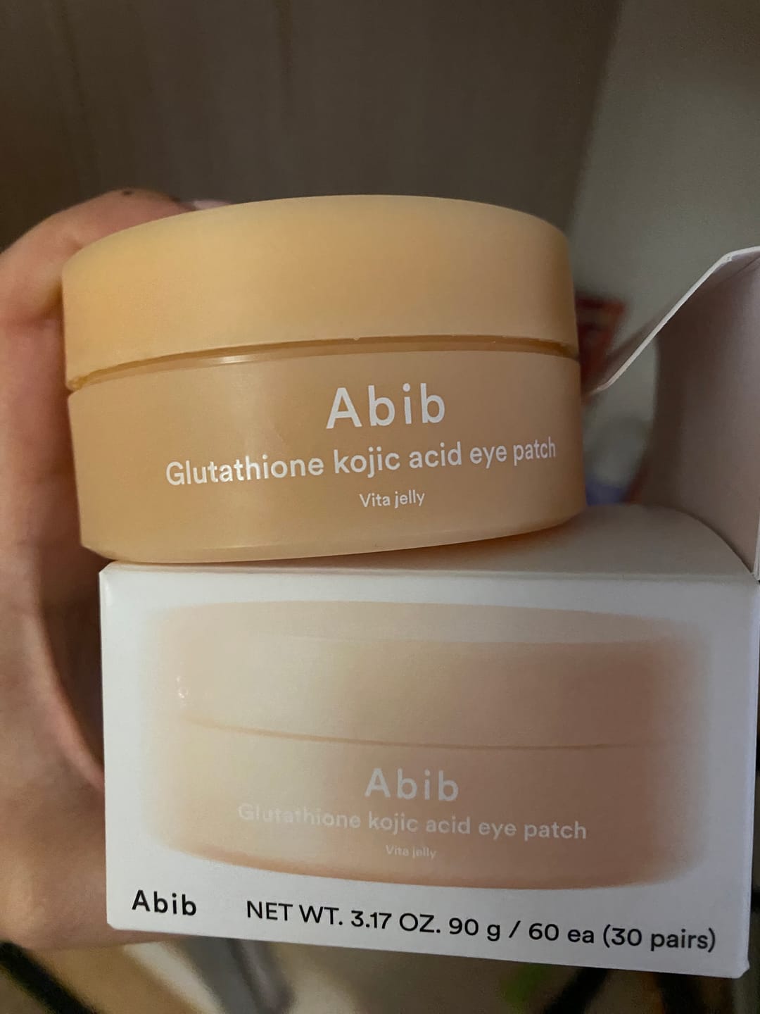 Customer photo review of Glutathione kojic acid eye patch Vita jelly
