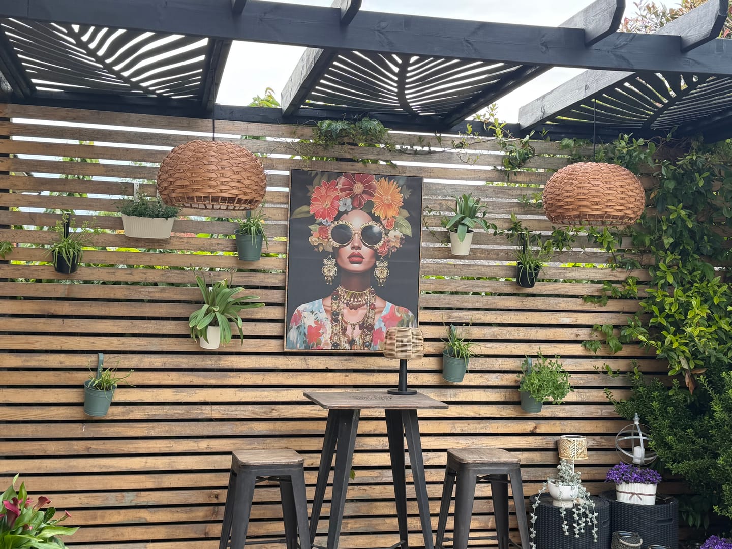 Customer photo review of 3 Black Frond Large Screens - 5mm