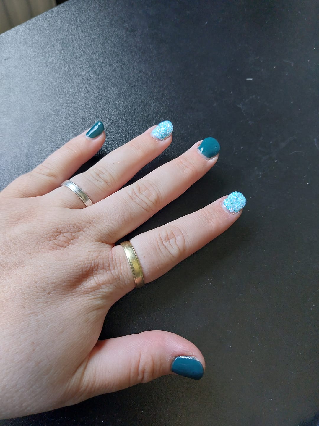 Customer photo review of Crystal White Dipping Powder