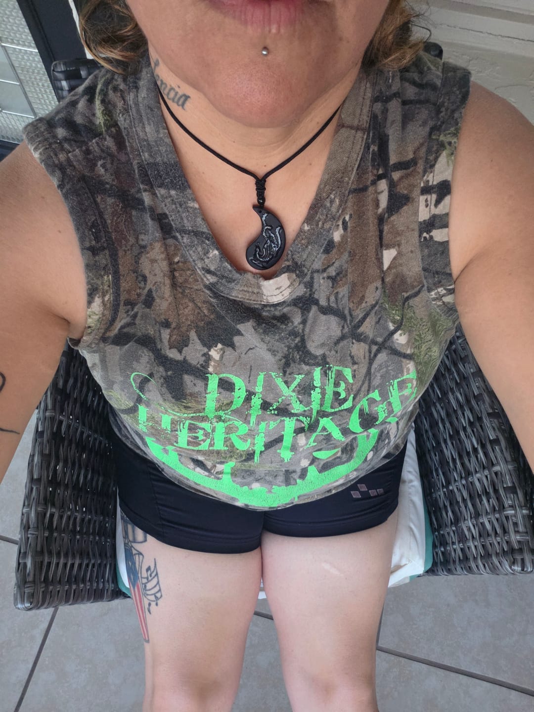 Customer photo review of Obsidian Ying Yang Couple Matching Necklaces