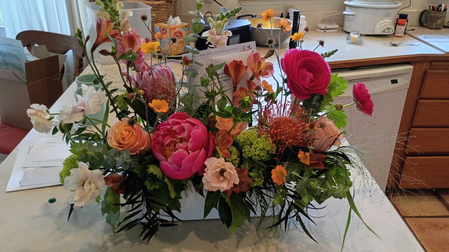 Customer photo review of Herban Bloom Designer's Choice Seasonal Arrangement